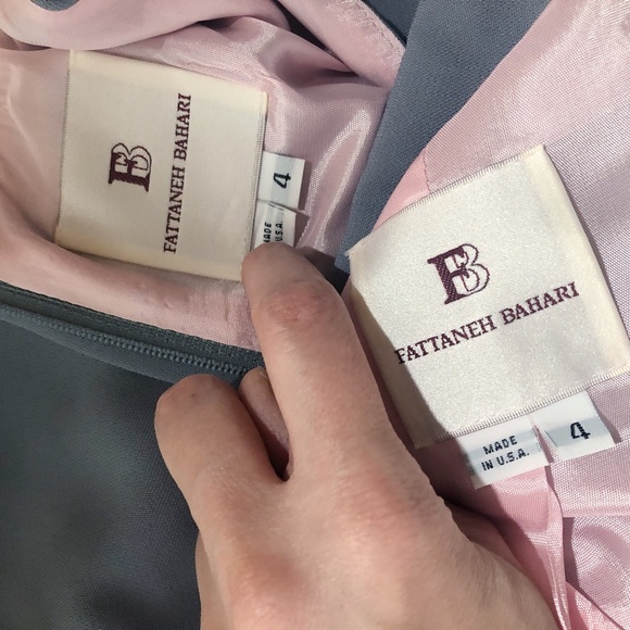 NWT Fattaneh Bahari Vintage Y2K 2 Piece Dress Jacket Suit Set Size 4 Altered - Picture 14 of 15